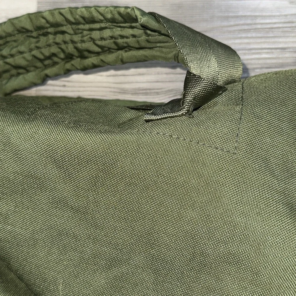 Vtg Military‎ Duffle Bag Rucksack Green Nylon Heavy Duty Army Issued Grunge WORN